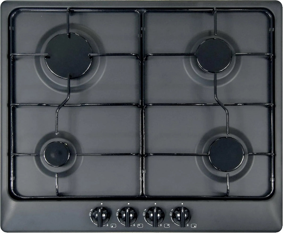 Plaque de cuisson à gaz STAR60, 60 cm, encastrable, table de cuisson à gaz, noir