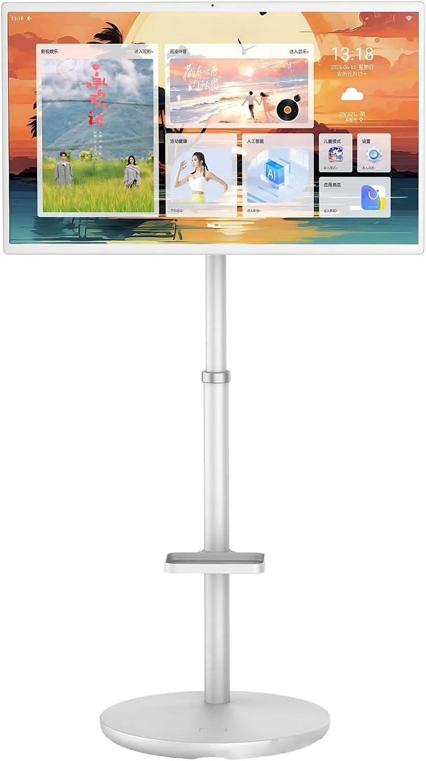 Smart TV, 32 pouces, téléviseur, portable, tactile, Rotatable Touchscreen, Idéale pour Visioconférences Et Streaming