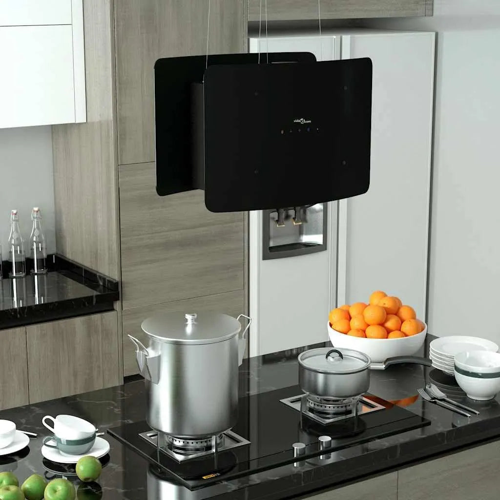 Hotte aspirante, hotte de cuisine, éclairage LED, tactile, écran LCD, silencieux, acier inoxydable, Finition INOx, silencieuse, puissante, avec Filtre