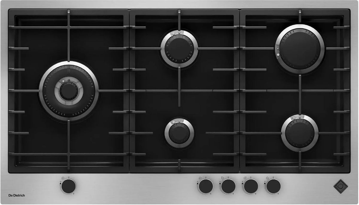 Cuisinière avec four DPE4929xF, acier inoxydable, noir, Inox, black, De Dietrich DPE4929xF, Cuisinière à gaz Platinum