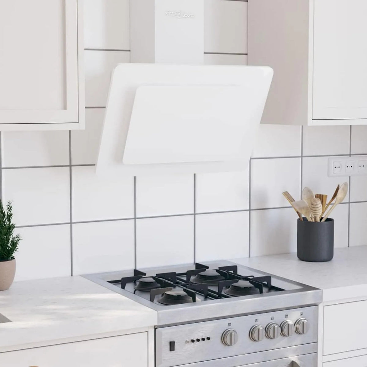 Hotte aspirante, 60 cm, hotte de cuisine, extérieur, installation murale, décoration de salon, acier inoxydable, blanc, meubles pour maison intérieure