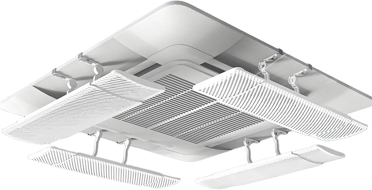 Climatiseur, Déflecteur de Ventilation de Plafond 4 pièces, Anti-Vent Direct pour Pare-Brise de climatisation Centrale, Installation en Cassette
