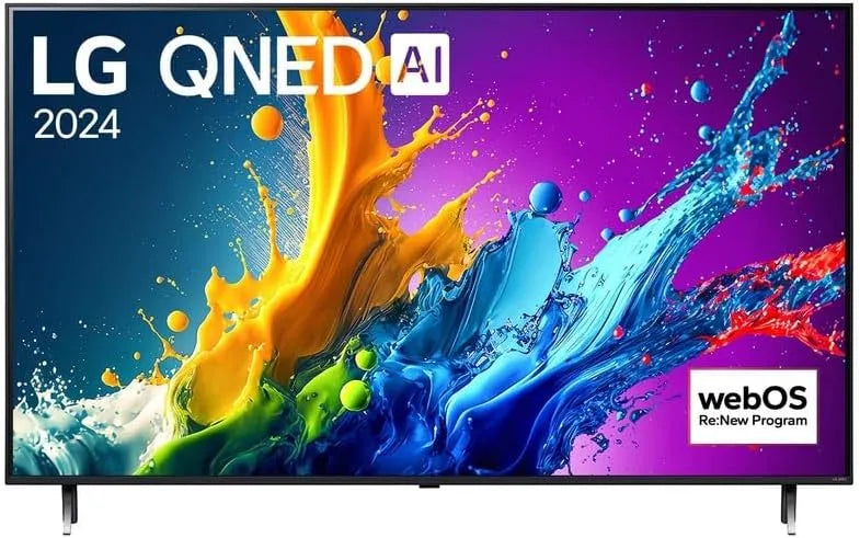 LG 55QNED80 Smart TV, 139 cm, téléviseur, 4K UHD, noir, TV QNED LG 55QNED80 139 cm 4K UHD 2024 Noir et Bleu