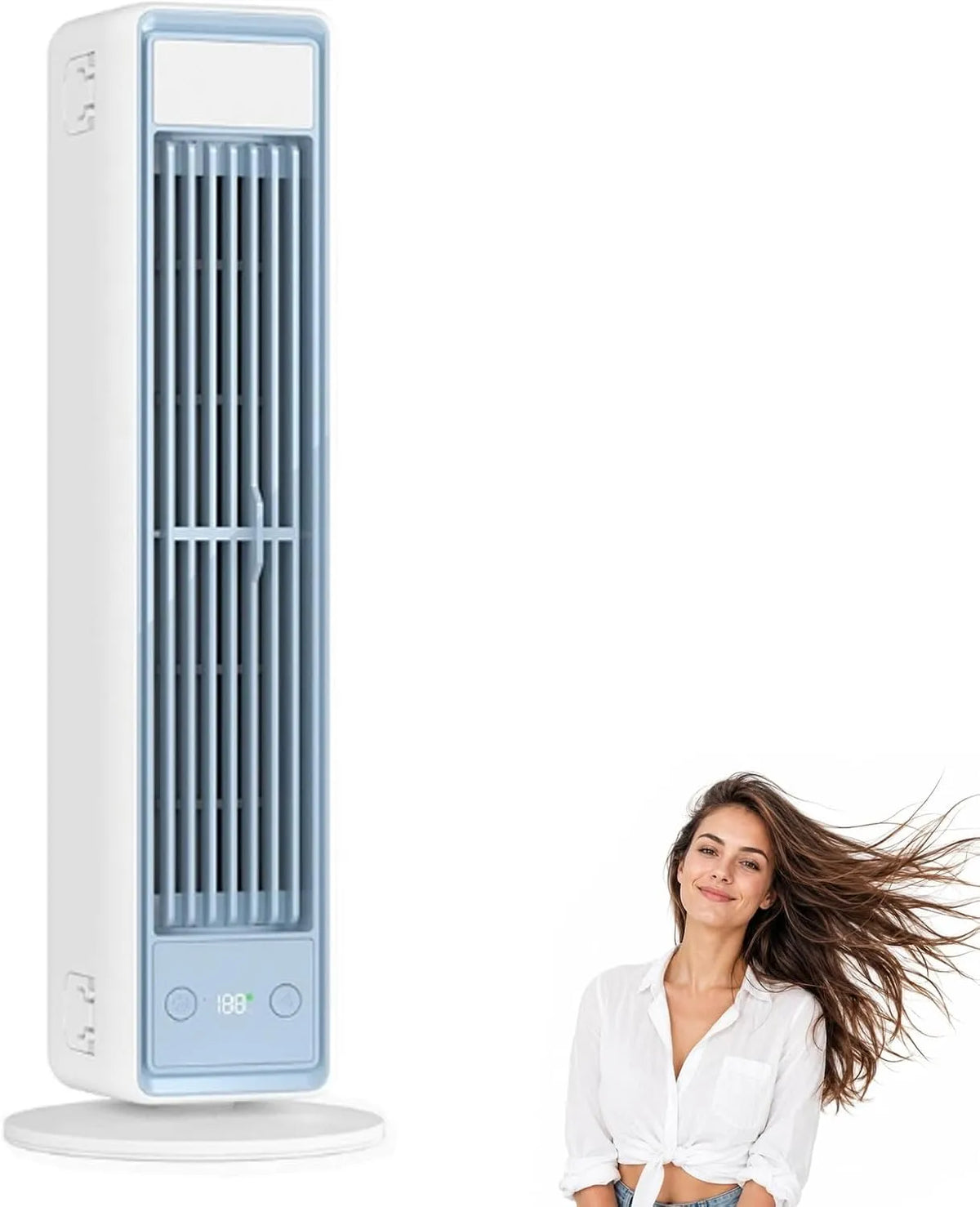 Produit BreezaMax Portable Air, Polar Breeze, BreezaMax Mini Cooling Ace, silencieux et économe en énergie, 3 vitesses, conception sans pales