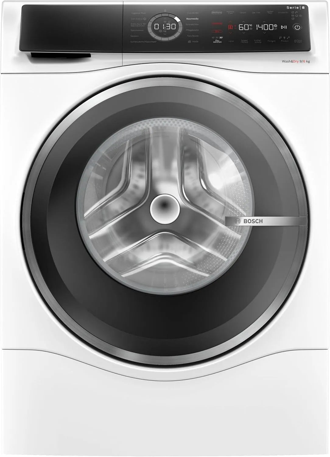 Bosch WNC244070 Lave-linge séchant, 60 cm, 6 kg, lave-linge, sèche-linge, Home Connect, silencieux, blanc, 1400 tr, min, EcoSilence Drive, Iron Assist