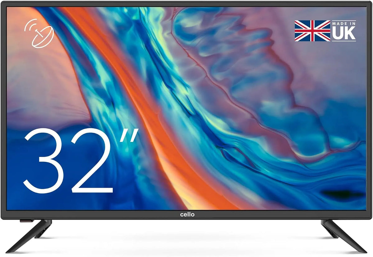 Smart TV, 32 pouces, téléviseur, Cello ZBVD0223, noir, Cello ZBVD0223 - Téléviseur HD 32' avec modèle Freeview HD 2020 intégré - Fabriqué au