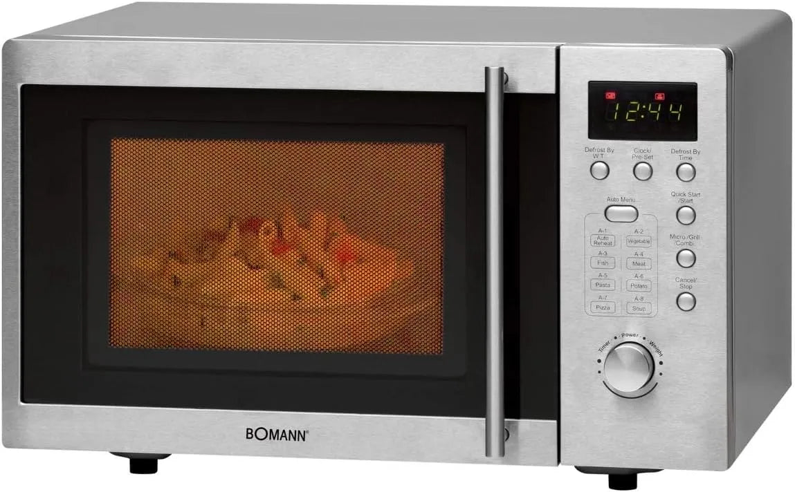 Bomann Micro-ondes, 20 L, 8 programmes, encastrable, gril, four micro-ondes, MWG 2211 U CB, 1000 watts, espace de cuisson 20L, micro-onde petit avec 8