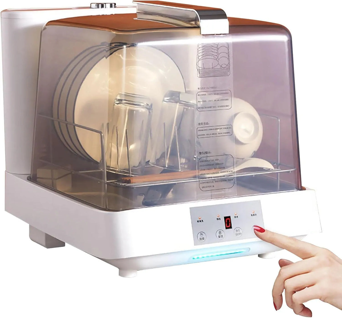 Lave-vaisselle, 6 L, 900 W, 4 programmes, portable, grand réservoir, Aucun branchement requis