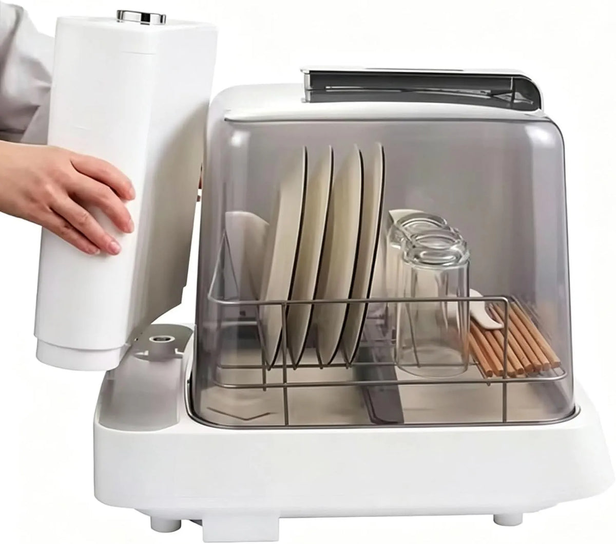 Lave-vaisselle, 6 L, 800 W, portable, grand réservoir, bras d'aspersion rotatif à 360° et multiples modes de lavage, avec réservoir d'eau intégré de 6