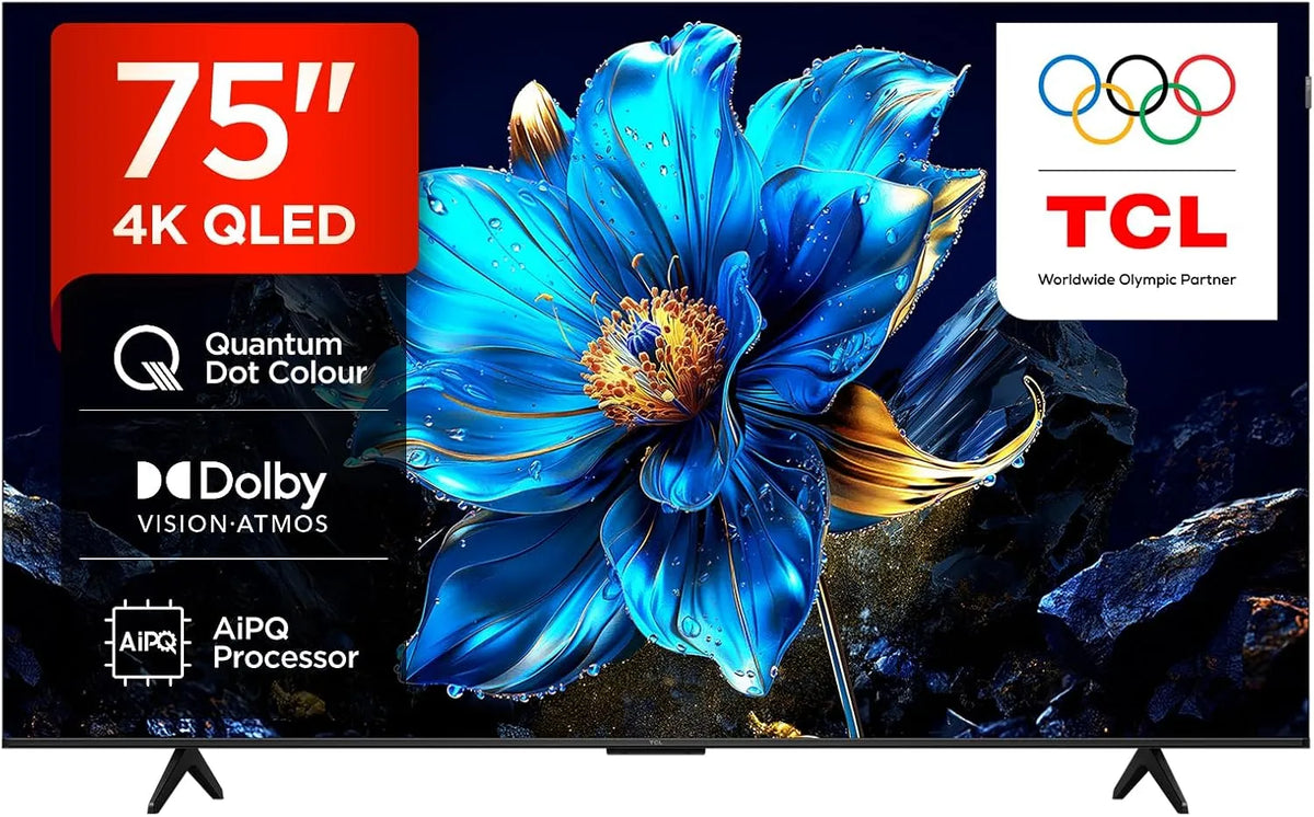 Google 75P7K Smart TV, 75 pouces, téléviseur, 4K UHD, QLED, son Dolby, TCL QLED 75' 75P7K UltraHD 4K Dolby Atmos Google TV