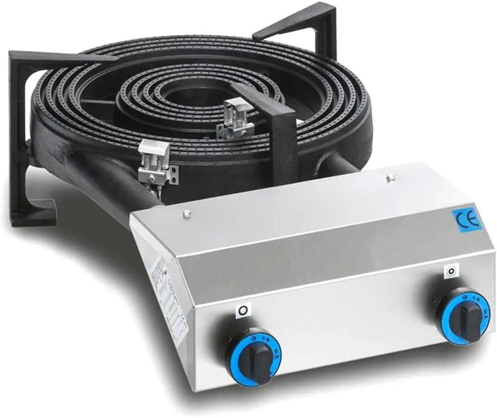 Cuisinière avec four, industriel, professionnel, MADE IN SPAIN, MBH, MBH - Poêle à gaz industriel 2 brûleurs pour hôtellerie Cuisinière