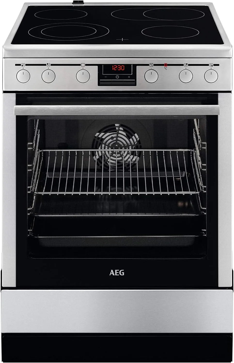 AEG appareil de cuisson, A -20%, porte avec nettoyage facile, fonction de décongélation 72 Liter acier inoxydable 47056VS-WN