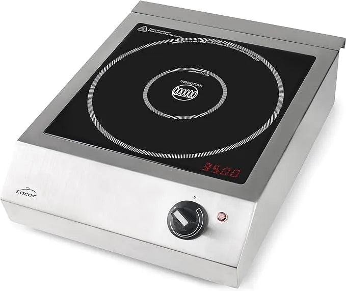 Plaque à induction IPx3, 12 cm, 3500 W, table de cuisson à induction, portable, professionnel, acier inoxydable, 10 niveaux de puissance, système IPx3
