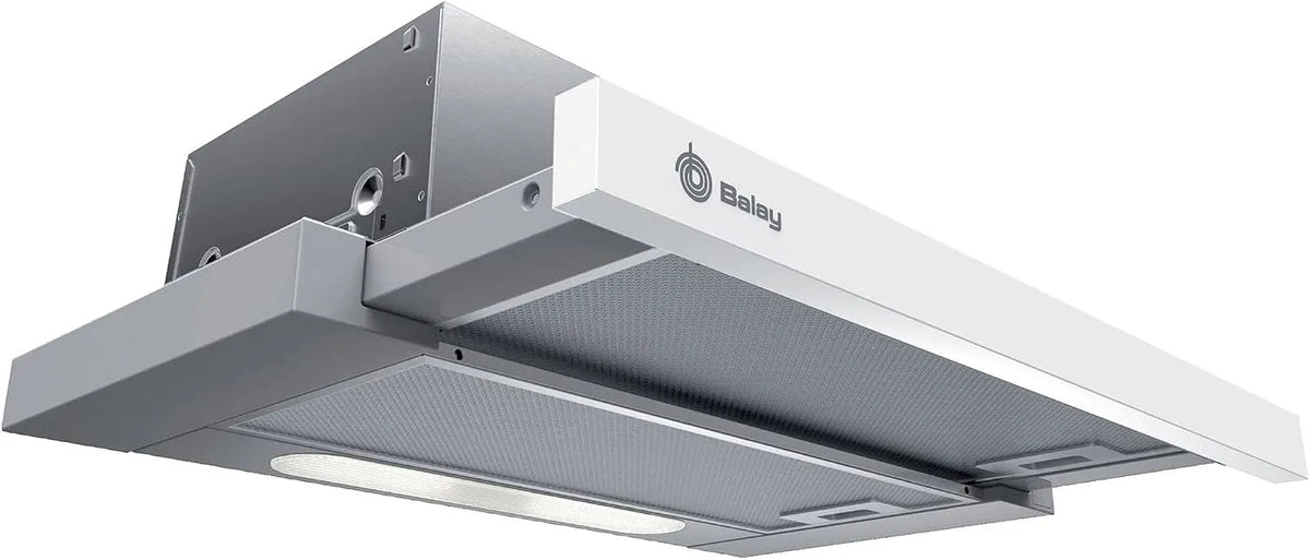 Hotte aspirante, 300 m3/h, 62 dB, hotte de cuisine, Balay 3BT262MB, encastrable, blanc, semi-encastrée, Conduit, Recirculation