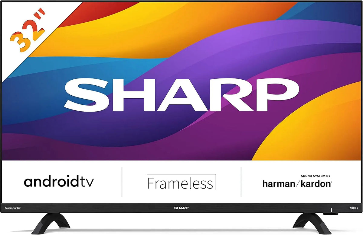 Sharp Smart TV, 32 pouces, téléviseur, Android OS, 81cm, TV connectée: Netflix, Youtube, Prime Vidéo