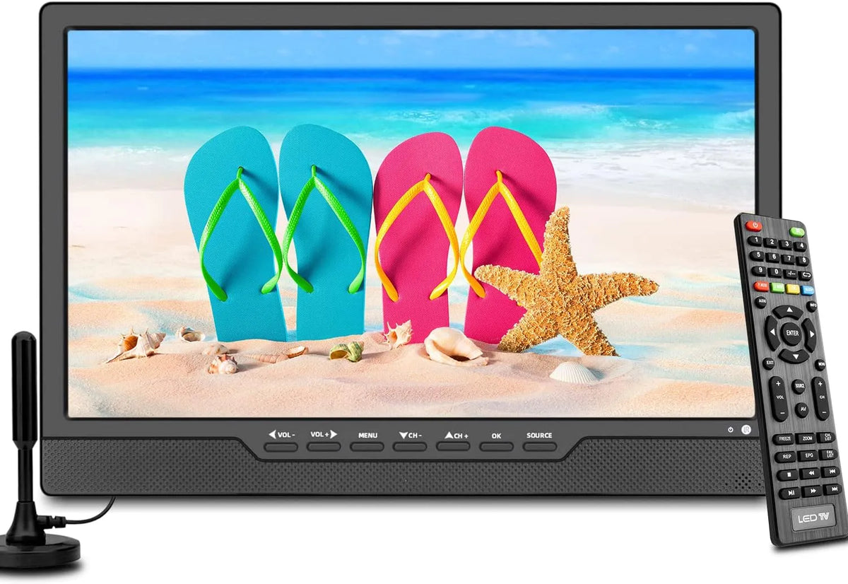 Smart TV, 14, 0 pouces, téléviseur, HDMI, USB, portable, DVB-T2, écran LCD, entrée AV, Prise USB, télécommande, Batterie Rechargeable