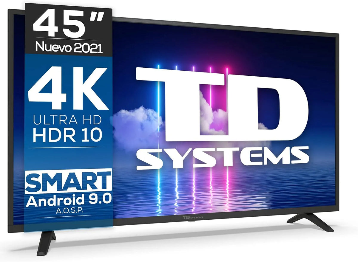 Smart TV K45DLJ12US, 45 pouces, 3 HDMI, 2 USB, téléviseur, 4K UHD, Android OS, 0 AOSP, Modèle K45DLJ12US, 3x HDMI, 2x USB
