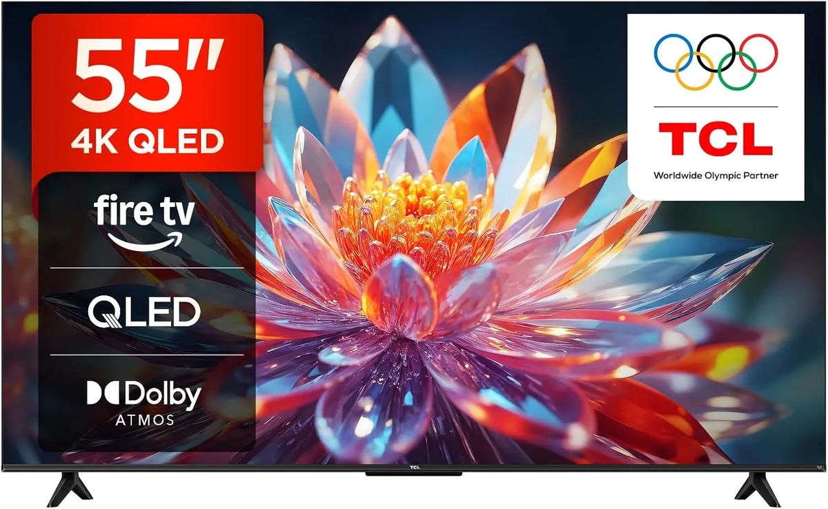 TCL 55T6C Smart TV, téléviseur, 4K UHD, QLED, HDR, Appuyez et Demandez à Alexa, HDR10+, Fire TV