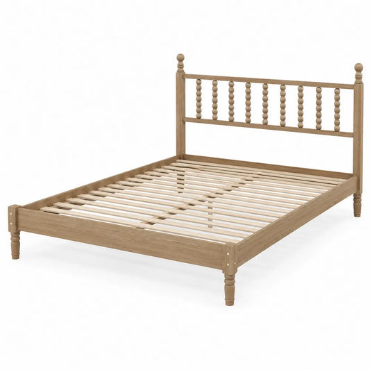 Lit double en bois de chêne clair 200x160 cm