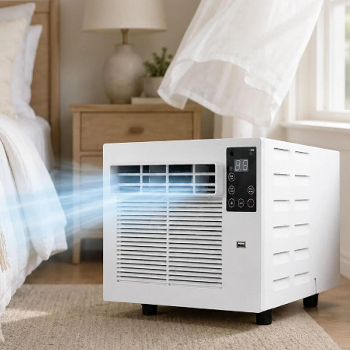 Climatiseur AC+1.8M, 280 W, portable, minuteur, camping, Modèle 2026 pour Tente Mobile, 1876 Btu, Refroidissement Et Déshumidification
