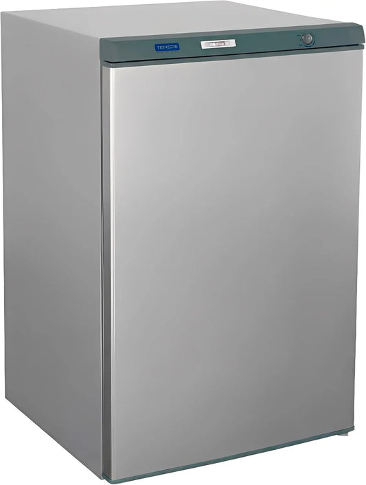 Réfrigérateur, 142 L, professionnel, restaurant, acier inoxydable, MBH, MBH - Mini réfrigérateur professionnel en inox de 142 litres avec 3 étagères