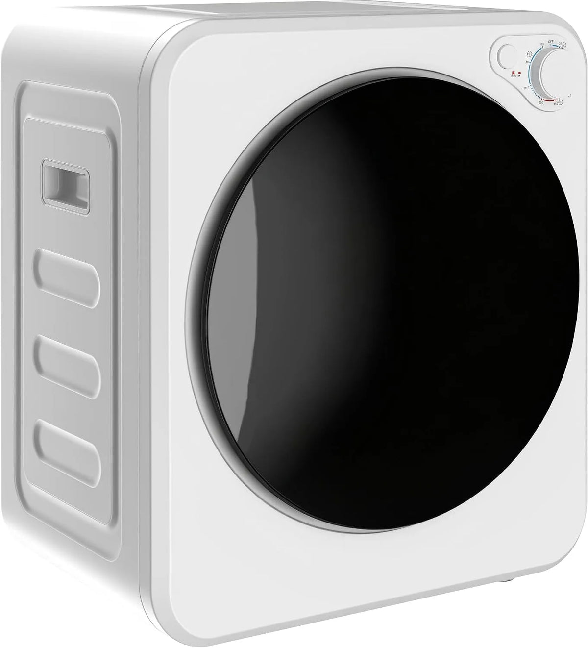 Sèche-linge, 800 W, 5 kg, portable, acier inoxydable, blanc, pour Appartement et Dortoir, 5 Modes de Séchage, Charge Frontale