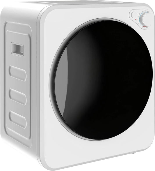 Sèche-linge, 800 W, 5 kg, portable, acier inoxydable, blanc, pour Appartement et Dortoir, 5 Modes de Séchage, Charge Frontale