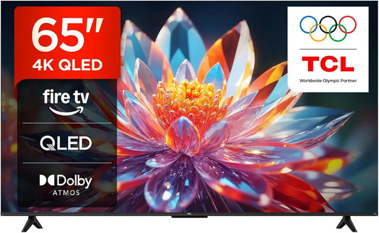 TCL 65T6C Smart TV, téléviseur, 4K UHD, QLED, HDR, Appuyez et Demandez à Alexa, HDR10+, Fire TV