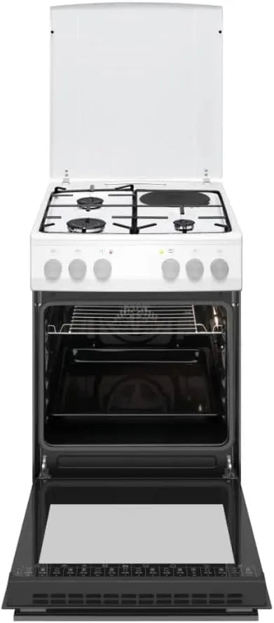 Cuisinière avec four FACM103B, 62 L, 4 foyers, blanc, Cuisinière Mixte 62l 4 Feux Blanc - FACM103B