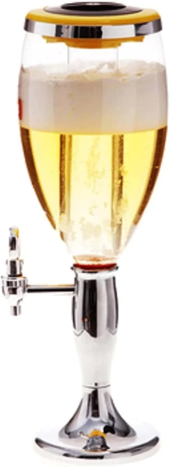 Produit Tour à Boissons Commerciale avec lumières LED et glaçons, Tour à bière en ABS avec Bec verseur, Distributeur de Boissons pour Bar Party KTV