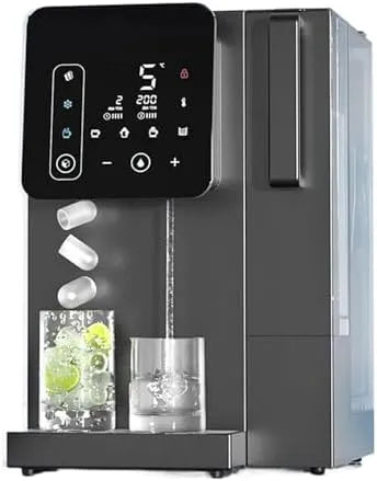 Machine à glaçons, acier inoxydable, 9 glaçons prêts en 8 minutes, dissipation efficace de la chaleur latérale pour la maison ou le bureau