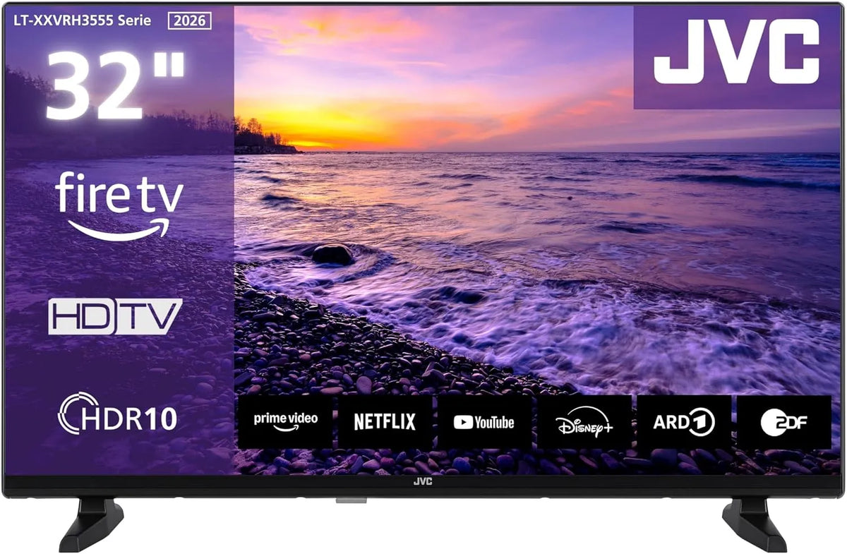 JVC LT-32VRH3555 Smart TV, 32 pouces, téléviseur, HDR, triple tuner DVB-T2, S2, 2026, JVC Fire TV LT-32VRH3555