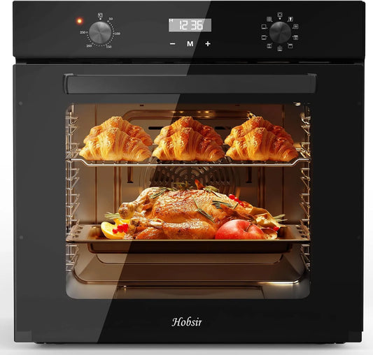 Four électrique, 60 L, 9 programmes, encastrable, 9 Fonctions de Cuisson Hobsir