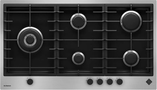 Cuisinière avec four DPE4929xF, acier inoxydable, noir, Inox, black, De Dietrich DPE4929xF, Cuisinière à gaz Platinum