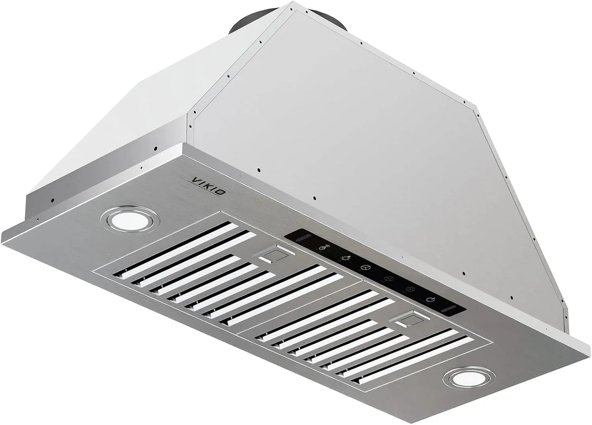 Cuisinière avec four, 76, 2 cm, tactile, silencieux, insert de hotte avec geste et toucher, insert de hotte de cuisinière de 980 CFM, convertible sans
