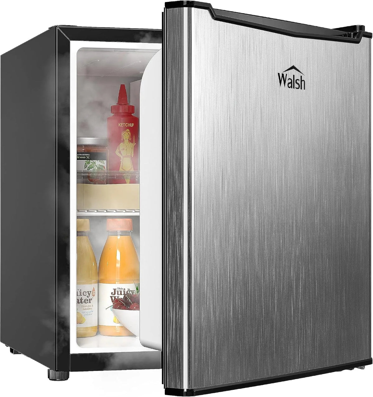 Réfrigérateur, Walsh WSR17S5, thermostat, acier inoxydable, 3 m3, portes réversibles