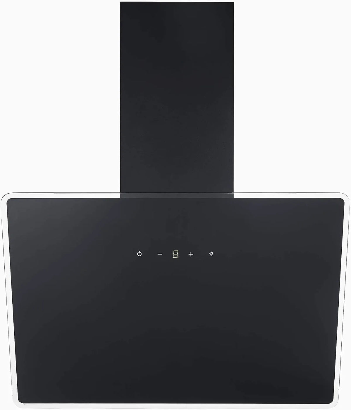 Respekta CH112060S Hotte aspirante, 60 cm, 59 dB, hotte de cuisine, inclinée, évacuation et recyclage, noir, 39-59 dB, écran en verre avec cadre