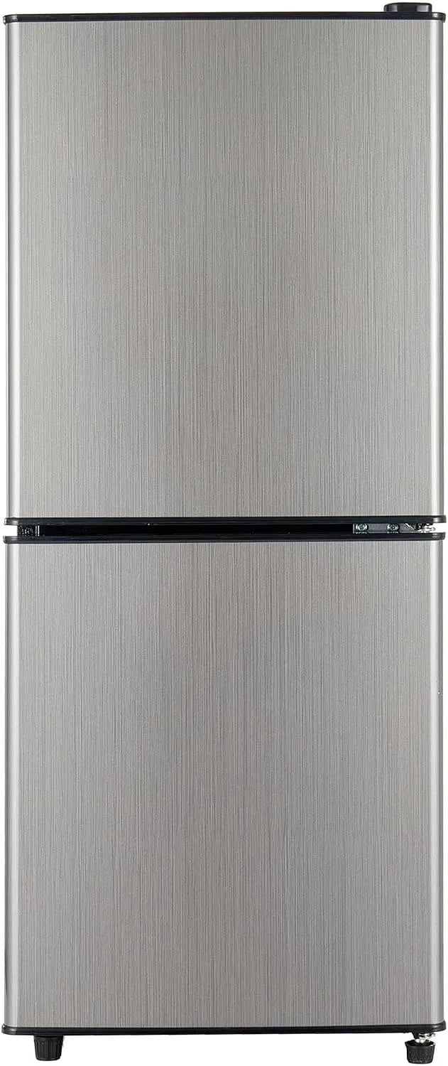 Congélateur R600a, 45 dB, classe énergétique E, éclairage LED, thermostat, armoire congélateur, argenté, Réfrigérateur minibar double porte avec