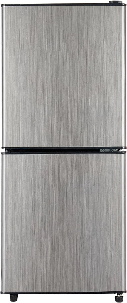 Congélateur R600a, 45 dB, classe énergétique E, éclairage LED, thermostat, armoire congélateur, argenté, Réfrigérateur minibar double porte avec