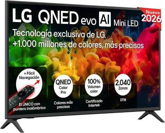 LG 43QNED81B6C Smart TV, 43 pouces, téléviseur, 4K UHD, 2026, LG TV QNED Evo AI 43'