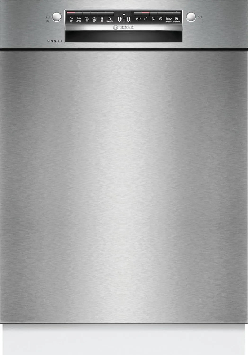 Lave-vaisselle SMU4ECS28E, 60 cm, Acier brossé, Série 4, Lave-vaisselle sous plan