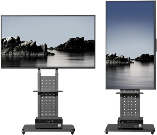 Meuble TV 130-160cm, 65 pouces, 600x400mm, roulettes de déplacement, décoration de salon, unho Support TV sur Pied avec roulettes: Pied TV Universel