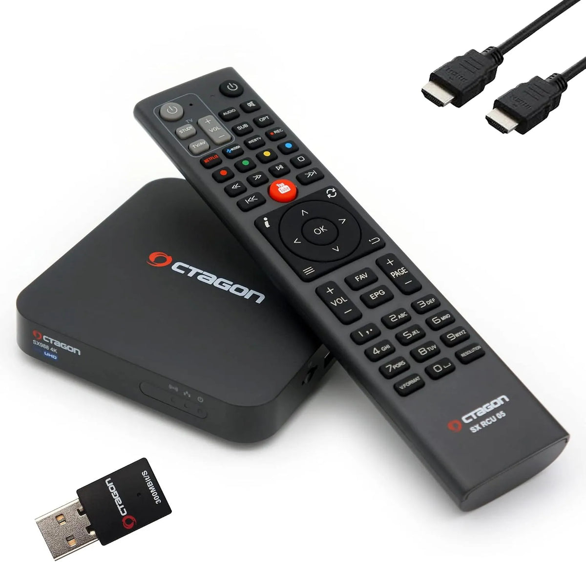 Smart TV, téléviseur, OCTAGON Sx988 H.265, 4K UHD, HDMI, Wi-Fi, streaming DLNA, s EasyMouse gratuit, YouTube, radio Web