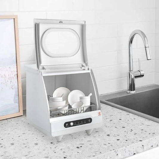 Lave-vaisselle, 2 programmes, portable, silencieux, pour Maison, Bureau, 2 Programmes de Lavage pour nettoyer assiettes tasses et verres