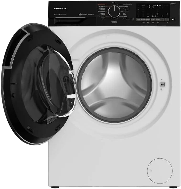 Grundig GD7P510447W Lave-linge, blanc, GRUNDIG GD7P510447W Machine à Laver avec sèche Linge Autoportante Charge Avant Blanc D