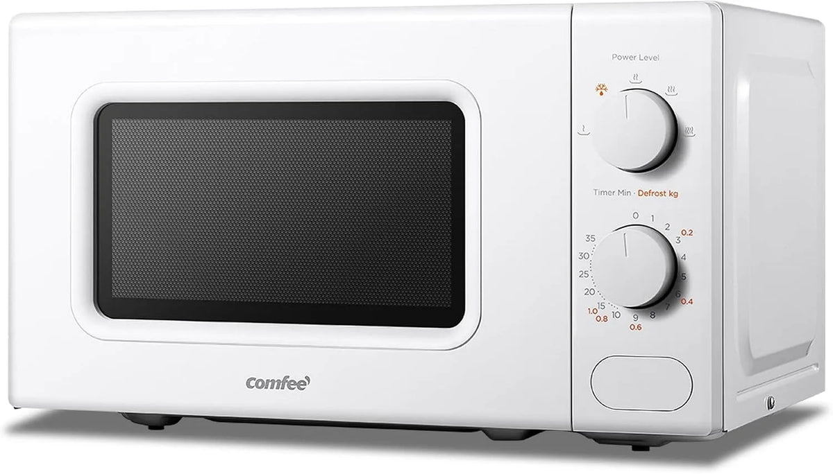 Micro-ondes, 20 L, 700 W, Comfee' CM-M202CC, blanc, 5 niveaux de puissance, Convenable pour petites cuisines, Dége rapide