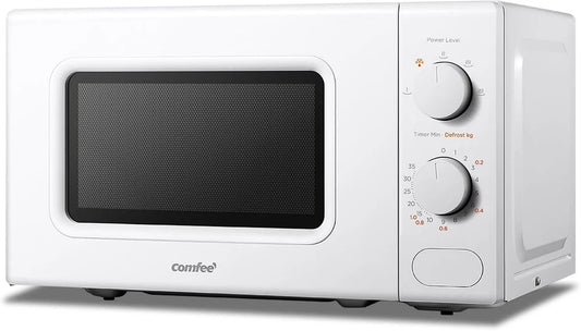 Micro-ondes, 20 L, 700 W, Comfee' CM-M202CC, blanc, 5 niveaux de puissance, Convenable pour petites cuisines, Dége rapide