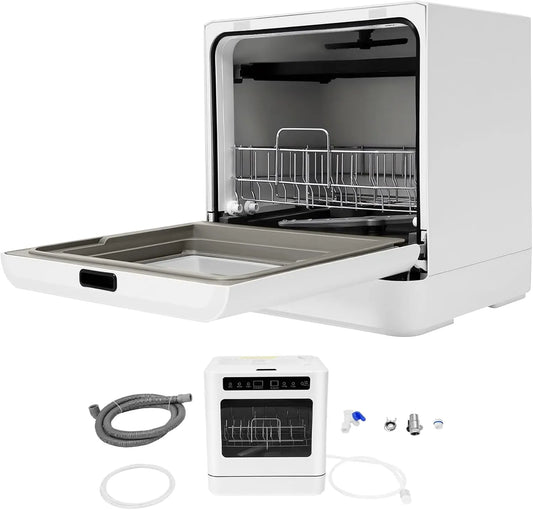 Lave-vaisselle, 43 × 39 × 46 cm, 800 W, portable, camping, affichage LED, camping-cars, pour appartements, à 2 niveaux, bateaux, etc