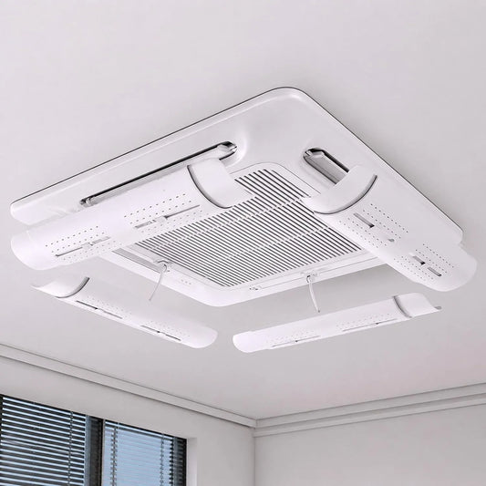 Climatiseur, 86.5 cm, Lot de 4 Déflecteurs de Climatisation, 49.5-86.5 cm, Installation Sans Perçage