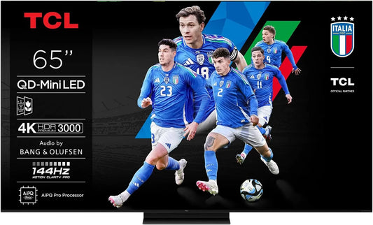 Google 65C79K Smart TV, 165 cm, 144 Hz, téléviseur, 4K UHD, TCL TV LED 4K QD Mini Pro 144Hz 65C79K 165 cm avec Google et système sonore Bang & Olufsen